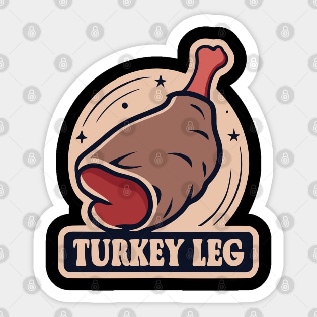 Turkey Leg Sticker by InspiredByTheMagic